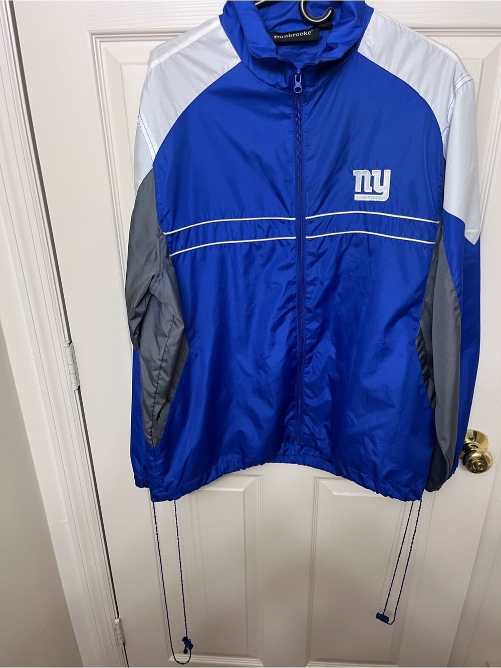 Dunbrooke Blue New York Giants Windbreaker with White & Gray Panels
